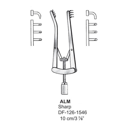 Alm Retractors Sharp 4X4Teeth 10cm  (DF-126-1546)