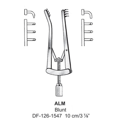 Alm Retractors Blunt 4X4Teeth 10cm  (DF-126-1547)