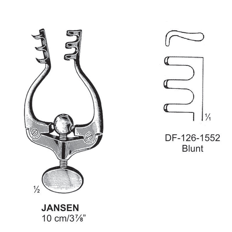 Jansen Retractors,10Cm,Blunt  (DF-126-1552) by Dr. Frigz