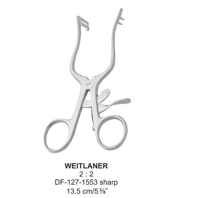 Weitlaner Retractors, 13.5Cm, 2:2 , Sharp  (DF-127-1553)