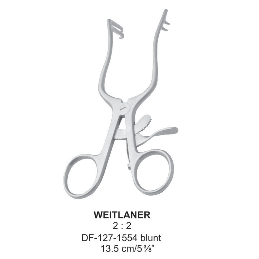 Weitlaner Retractors, 13.5Cm, 2:2, Blunt  (DF-127-1554) by Dr. Frigz