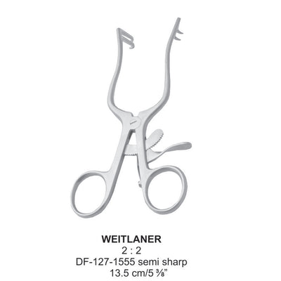 Weitlaner Retractors, 13Cm, 2:2, Semi Sharp  (DF-127-1555)