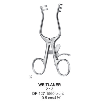 Weitlaner Retractors Blunt 2X3 Teeth 10.5cm  (DF-127-1560)