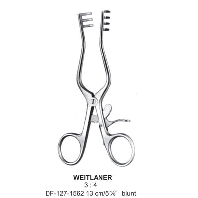 Weitlaner Retractors Blunt 3X4 Teeth 13cm  (DF-127-1562)