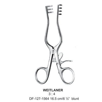 Weitlaner Retractors Blunt 3X4 Teeth 16.5cm  (DF-127-1564)