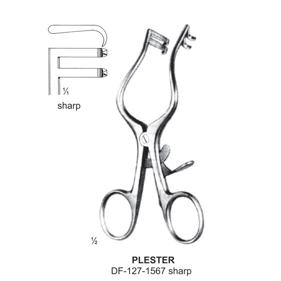 Plester Retractors, 13Cm, Sharp  (DF-127-1567) by Dr. Frigz