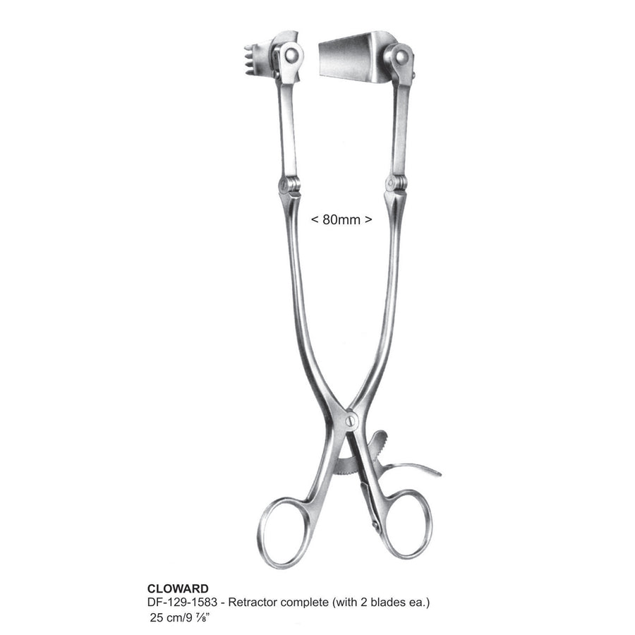 Cloward Retractors Complete (With 2 Blades), 25cm (DF-129-1583) by Dr. Frigz