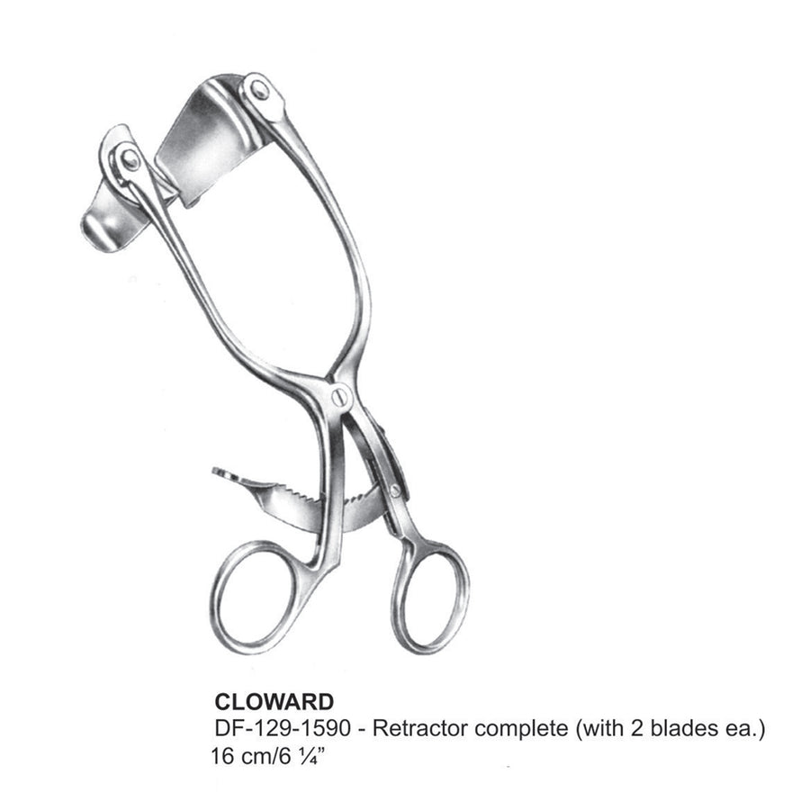 Cloward Retractors, Complete Retractors, Set Of 2 Blades,  16cm (DF-129-1590) by Dr. Frigz