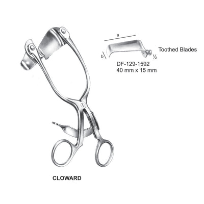 Cloward Retractors Blade Only, 40mm X 15mm , Non Toothed Blade (DF-129-1592)
