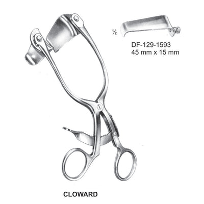 Cloward Retractors Blade Only, 45mm X 15mm , Non Toothed Blade (DF-129-1593) by Dr. Frigz