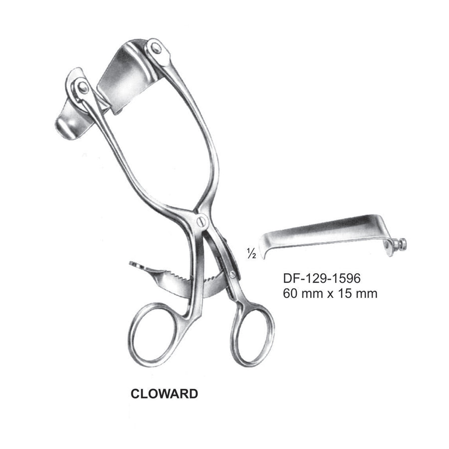 Cloward Retractors Blade Only, 60mm X 15mm , Non Toothed Blade (DF-129-1596) by Dr. Frigz