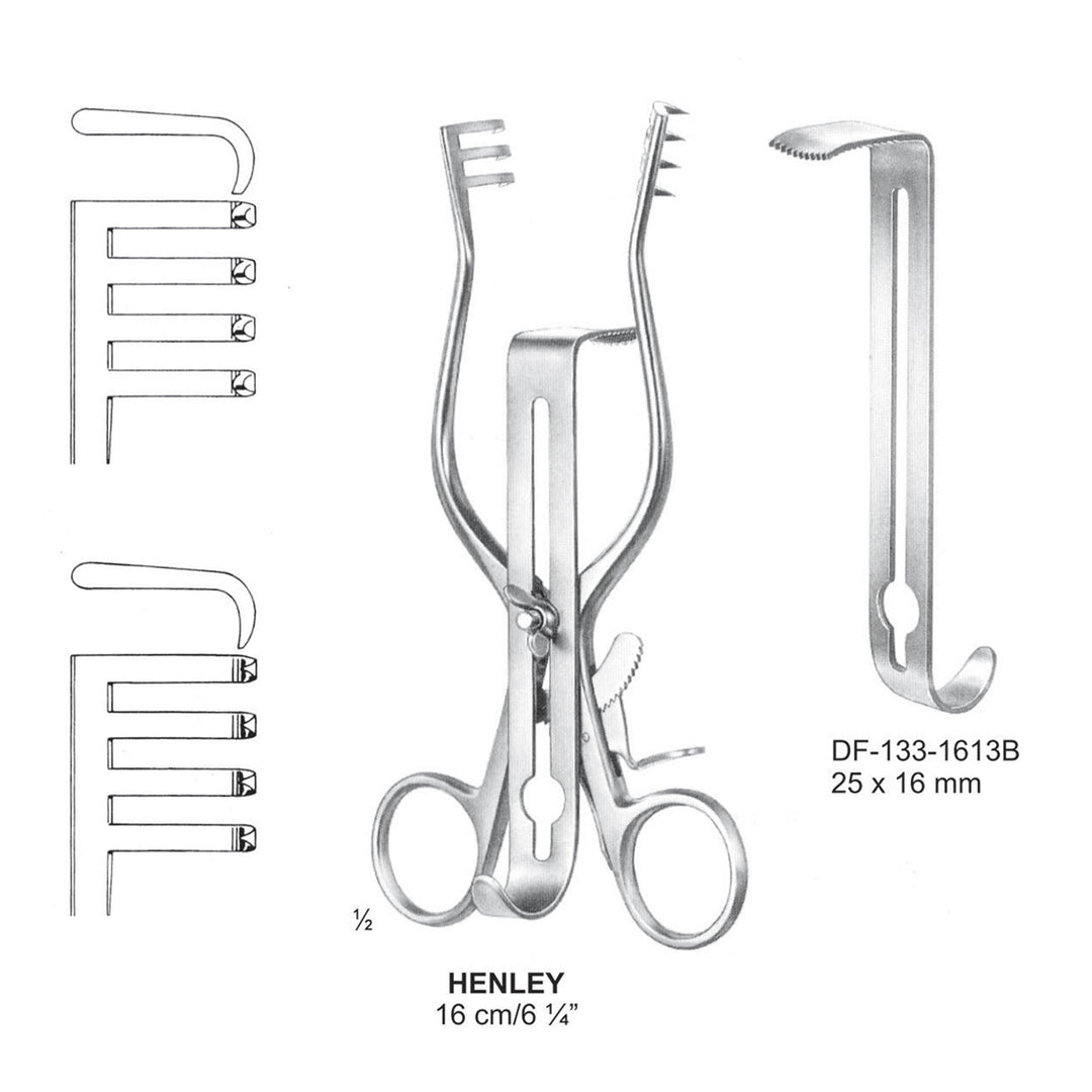 Henley Retractors, 25X16mm (DF-133-1613B) by Dr. Frigz