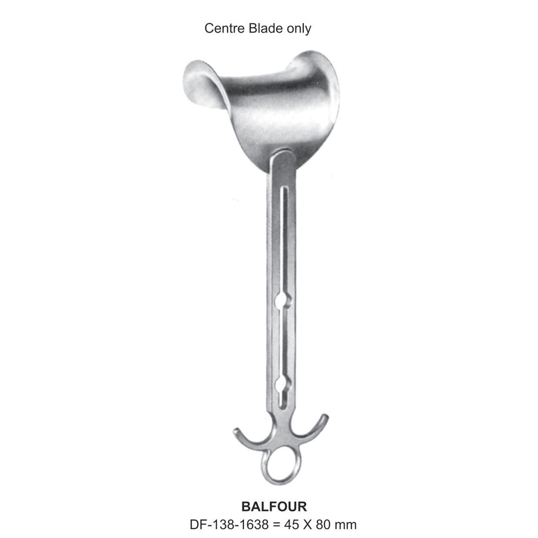 Balfour Retractors 45X80mm Central Blade Only  (DF-138-1638) by Dr. Frigz