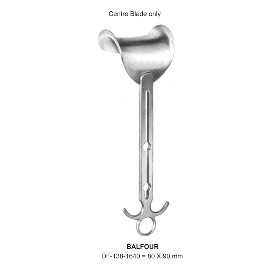 Balfour Retractors 80X90mm Central Blade Only  (DF-138-1640) by Dr. Frigz