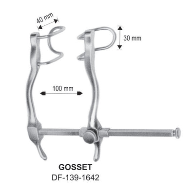 Gosset Retractors, 10Omm Width, 30X40mm (DF-139-1642)