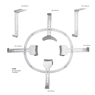 Semm Abdominal Retractors Complete Set (DF-139-1646A)