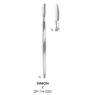 Simon Fistula Knives Fig. 2, 20cm  (DF-14-220) by Dr. Frigz