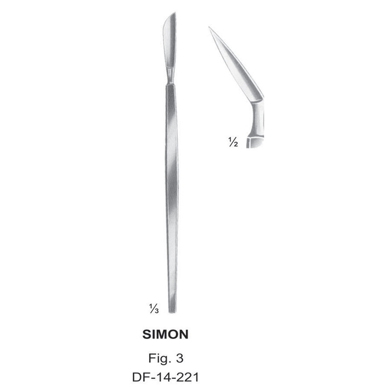 Simon Fistula Knives Fig. 3, 20cm  (DF-14-221) by Dr. Frigz