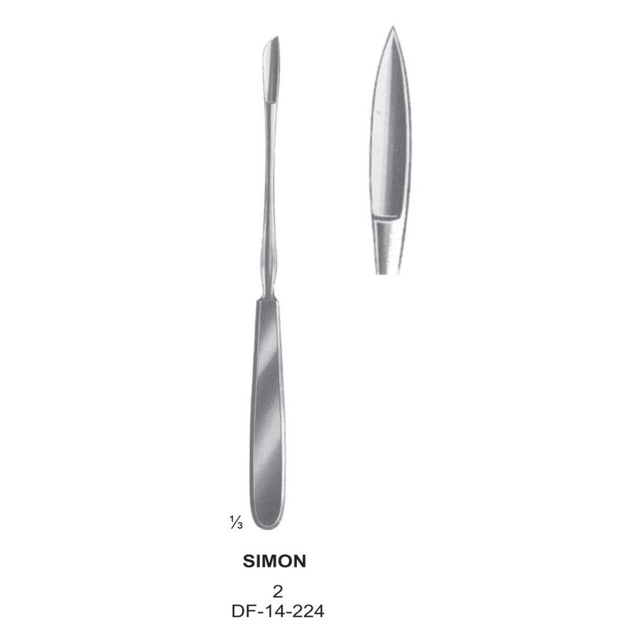 Simon Fistula Knives Fig. 2, 23.5cm  (DF-14-224) by Dr. Frigz