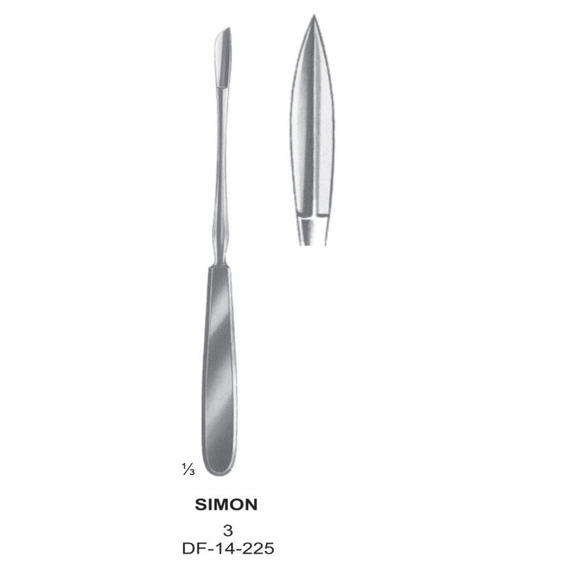 Simon Fistula Knives Fig. 3, 23.5cm  (DF-14-225) by Dr. Frigz