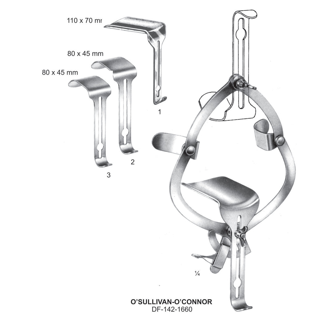 O Sullivan O Connor Retractors, Two Blades 80X45mm , 110X70mm  (DF-142-1660) by Dr. Frigz