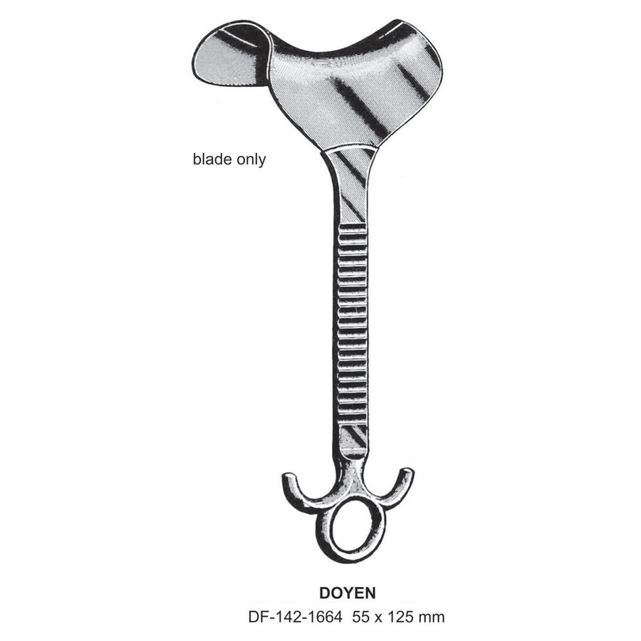 Doyen Retractors, Blade Only, 55X125mm (DF-142-1664) by Dr. Frigz
