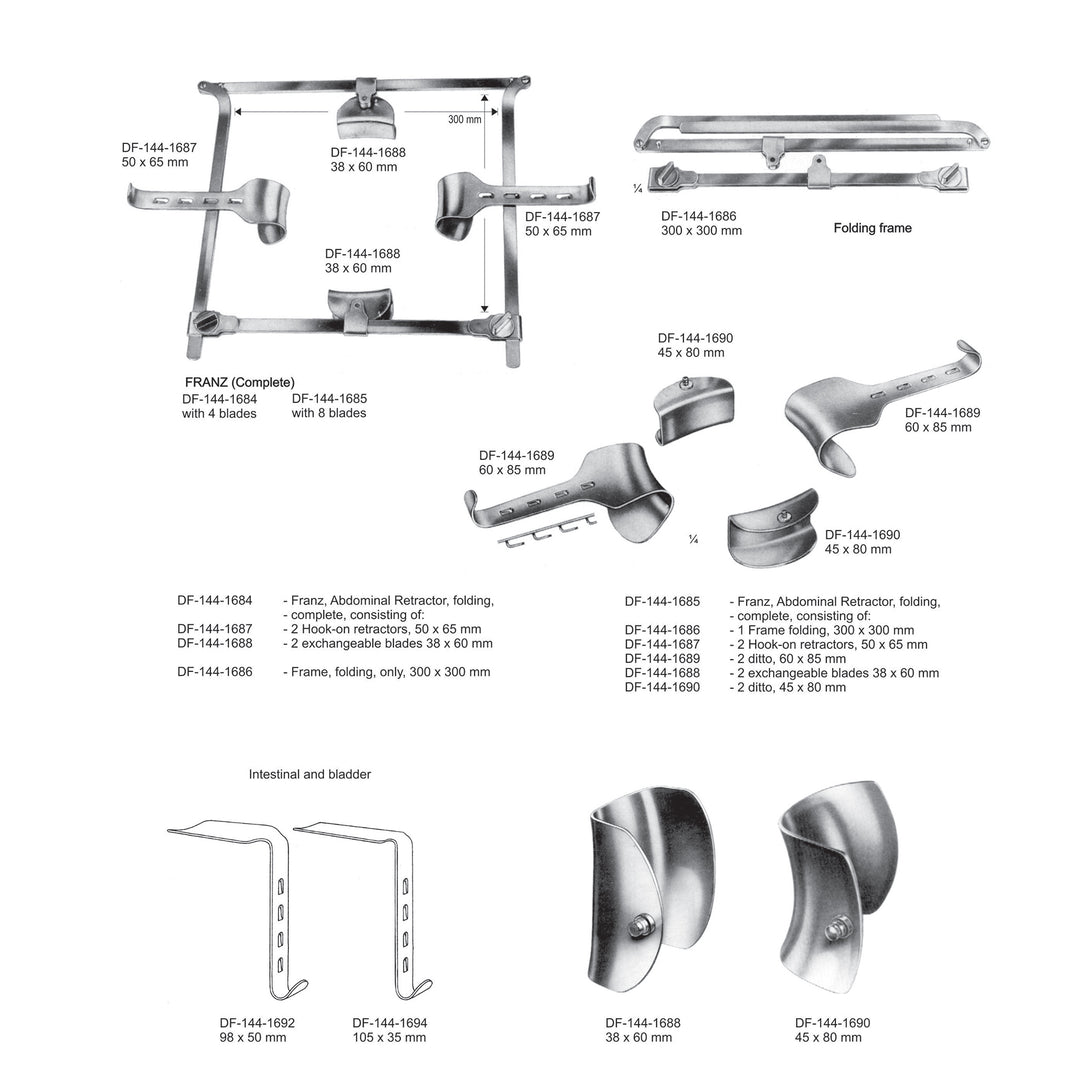 Franz Exchangeable Blades, 45X80mm  (DF-144-1690) by Dr. Frigz