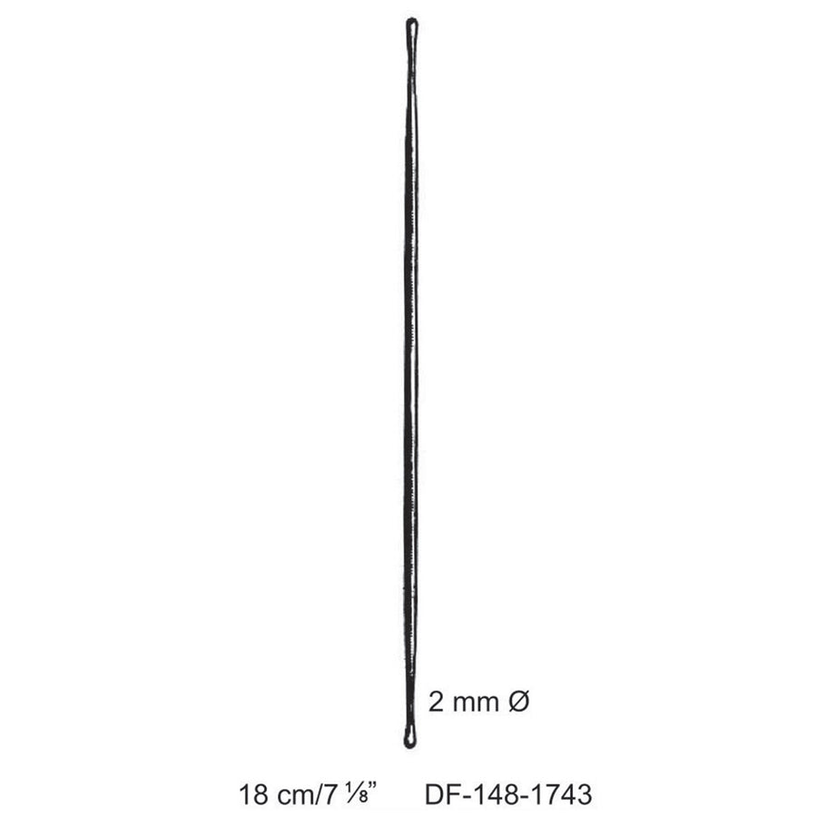 Double Ended Probe Buttoned Dia2mm , 18cm  (DF-148-1743) by Dr. Frigz