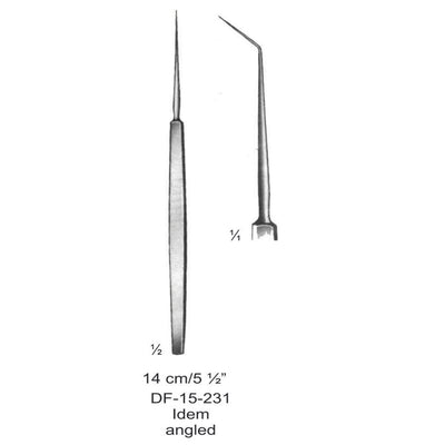 Dissecting  Needle Idem Angled 14cm  (DF-15-231) by Dr. Frigz