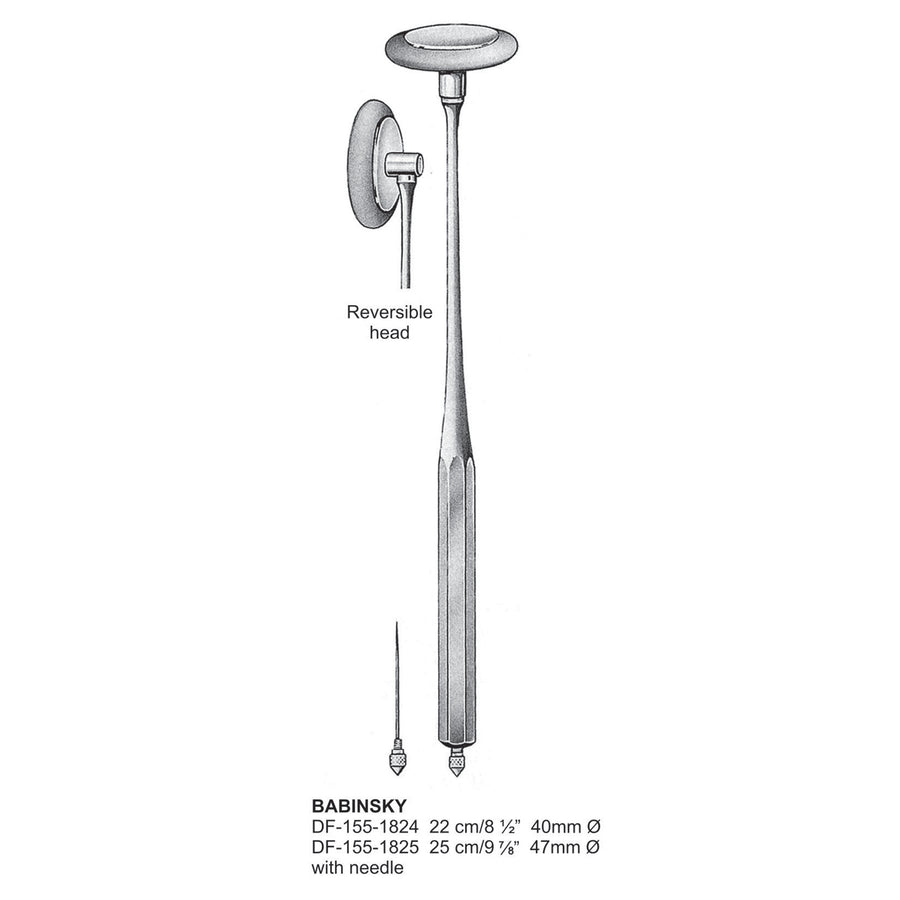 Babinsky  Hammer With Needle, Dia40mm , Reversible Head, 22cm  (DF-155-1824) by Dr. Frigz