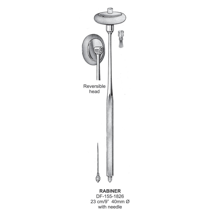 Rabiner  Hammer With Needle, Reversible Head, Dia40mm , 23cm  (DF-155-1826) by Dr. Frigz