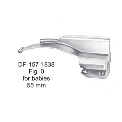 Laryngoscopes Mcintosh Fiber No.0 Blade Only For Babies 55mm (DF-157-1838) by Dr. Frigz