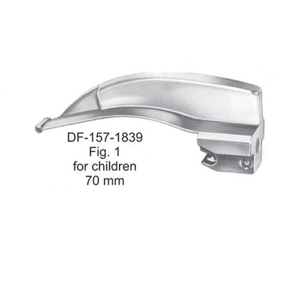 Laryngoscopes Mcintosh Fiber No.1 Blade Only For Children 70mm (DF-157-1839) by Dr. Frigz