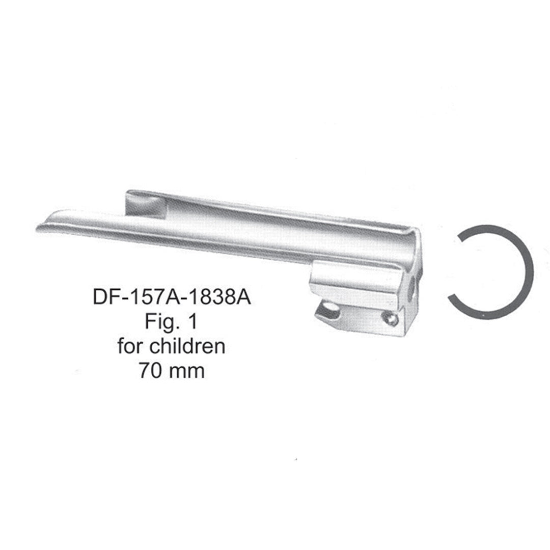 Foregger Fiberoptic Blade Only For Children  Fig.1, 70mm (DF-157A-1838A) by Dr. Frigz