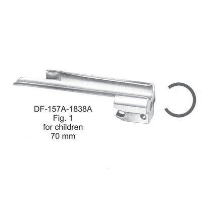Foregger Fiberoptic Blade Only For Children  Fig.1, 70mm (DF-157A-1838A)