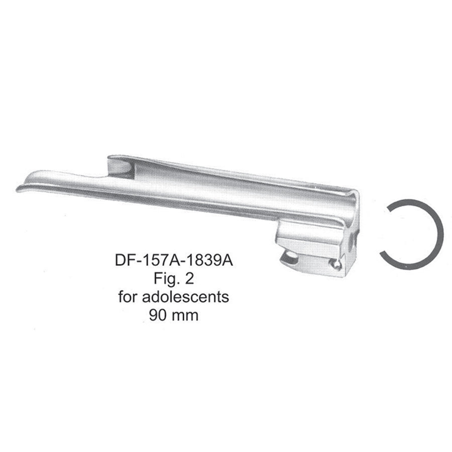 Foregger Fiberoptic Blade Only For Adolescents Fig.2, 90mm (DF-157A-1839A) by Dr. Frigz