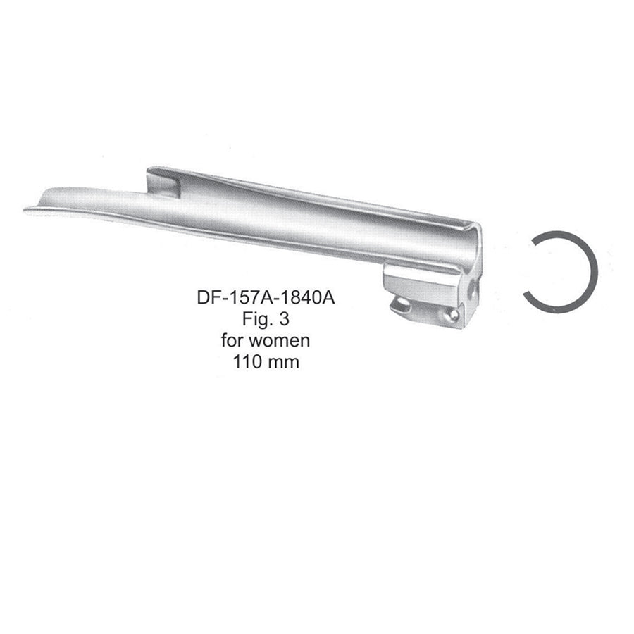 Foregger Fiberoptic Blade Only For Women Fig.3, 110mm (DF-157A-1840A) by Dr. Frigz