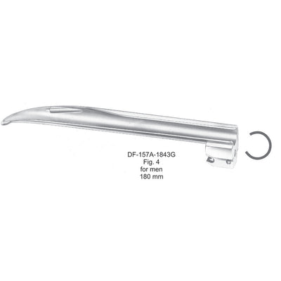 Laryngoscopes Miller Fiber No. 4 Blade Only For Men 180mm (DF-157A-1843G) by Dr. Frigz