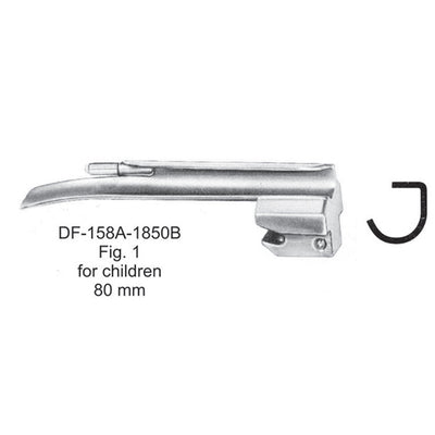 Laryngoscopes Miller  Blade Only For Children 80mm (DF-158A-1850B)