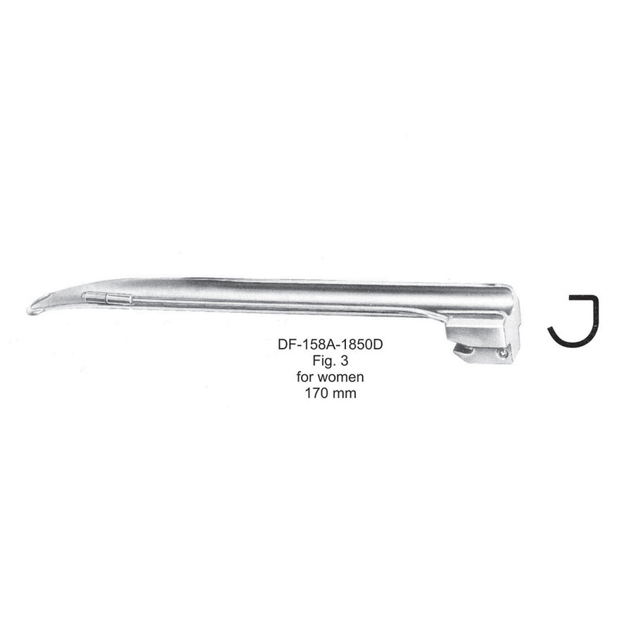 Laryngoscopes Miller Blade Only For Women 110mm  (DF-158A-1850D) by Dr. Frigz