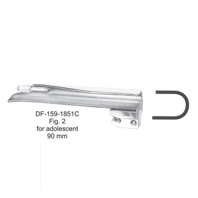 Guedel-Negus Laryngoscopes  For Adolescent 90mm Blade Only (DF-159-1851C)