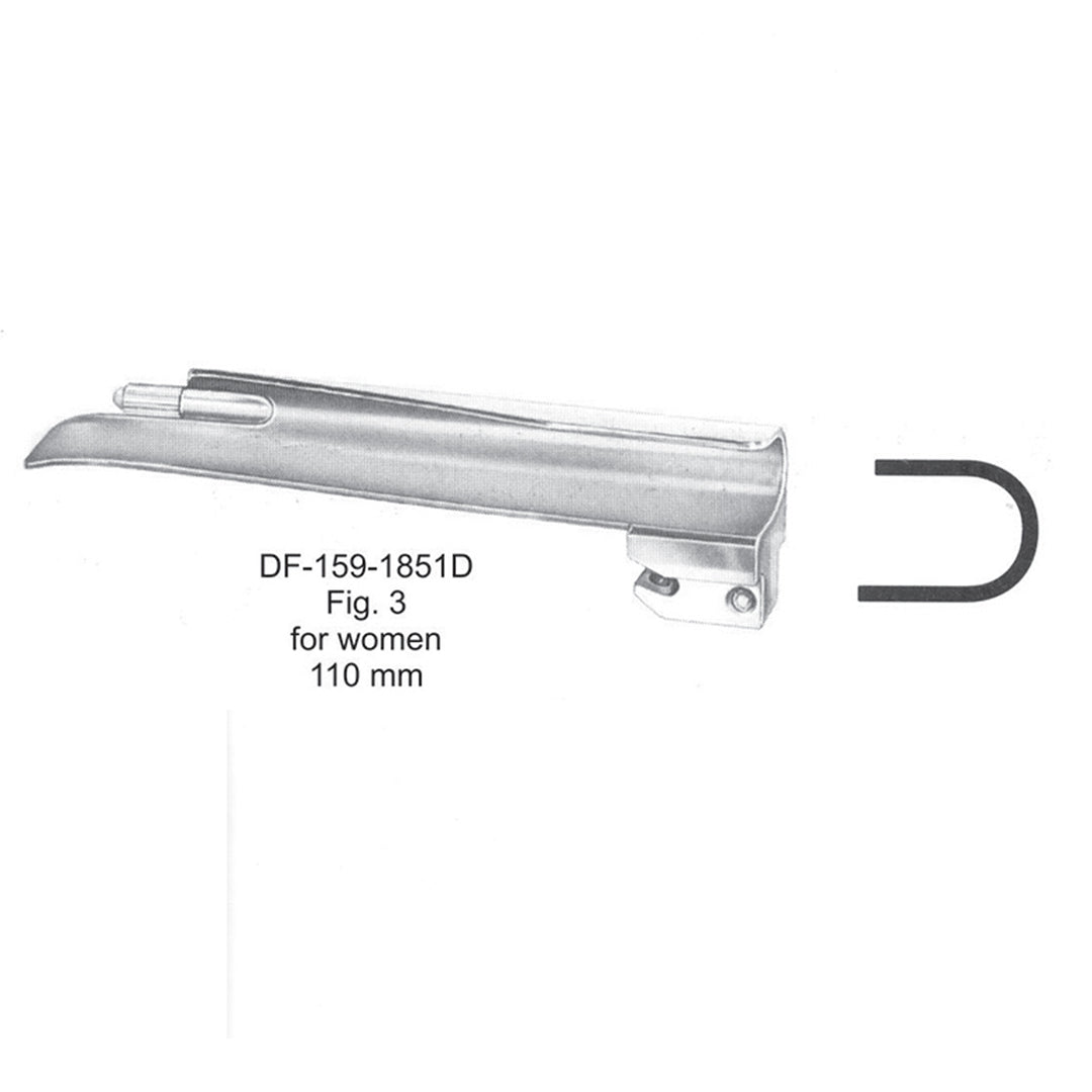 Guedel-Negus Laryngoscopes  For Women 110mm Blade Only  (DF-159-1851D) by Dr. Frigz