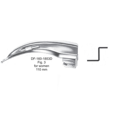 Mcintosh Laryngoscope Blade Only Fig 3. For Women 110mm (DF-160-1853D)