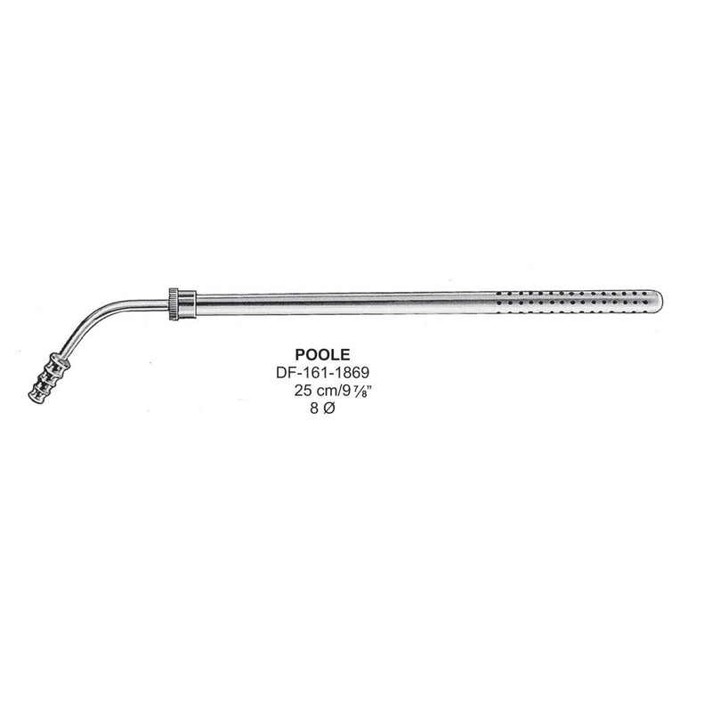 Poole Suction Tube Curved Dia8mm 25cm  (DF-161-1869) by Dr. Frigz