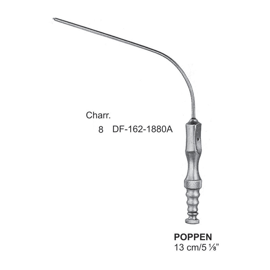 Frazier Suction Tube, 13Cm, Charr. 8 (DF-162-1880A) by Dr. Frigz