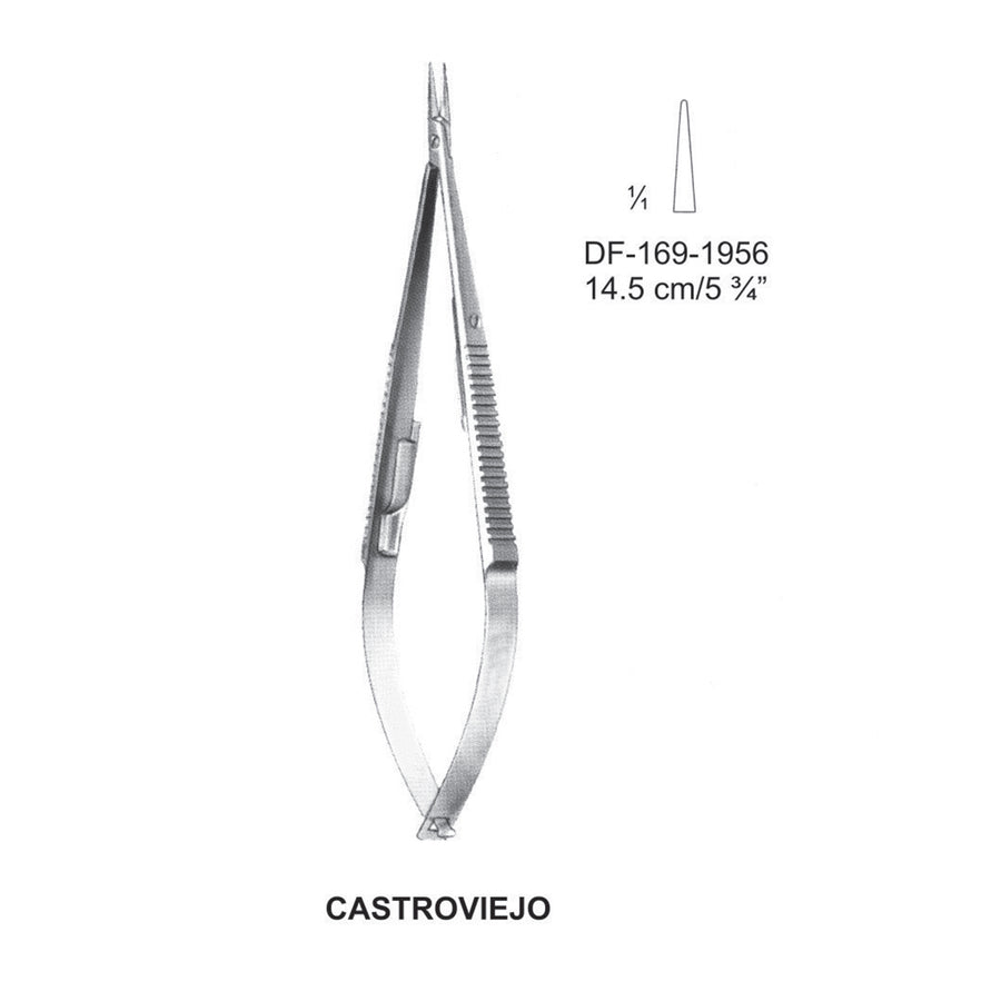 Castroviejo Micro Needle Holders, Straight, 14.5cm (DF-169-1956) by Dr. Frigz