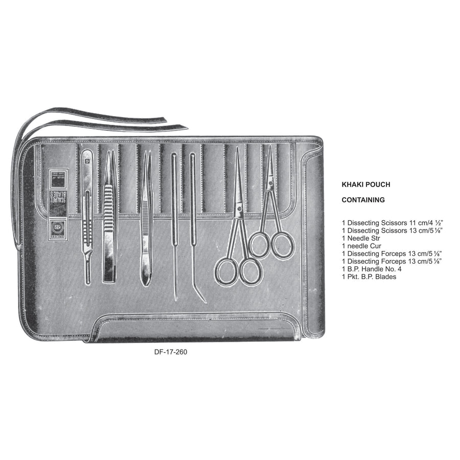 Disecting Sets In Khaki Pouch (DF-17-260) by Dr. Frigz