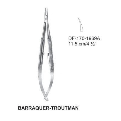 Barraquer Troutman Micro Needle Holders Curved 11.5cm  (DF-170-1969A)