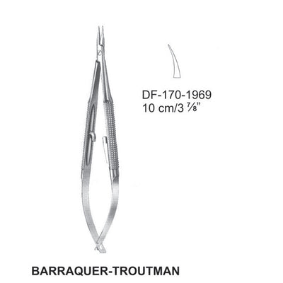 Barraquer Troutman Micro Needle Holders Curved 10cm  (DF-170-1969)