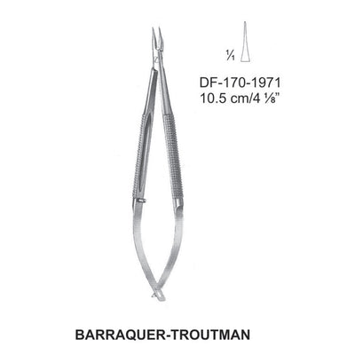 Barraquer Troutman Micro Needle Holders, 10.5cm , Straight (DF-170-1971) by Dr. Frigz